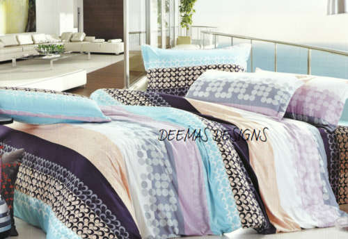 6 PIECE QUEEN SIZE COTTON FEEL DUVET COVER SET A MUST HAVE