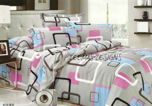 6 PIECE QUEEN SIZE COTTON FEEL DUVET COVER SET A MUST HAVE