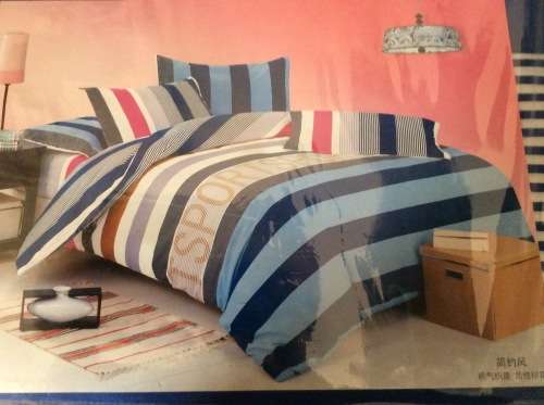 6 PIECE QUEEN SIZE COTTON FEEL DUVET COVER SET A MUST HAVE