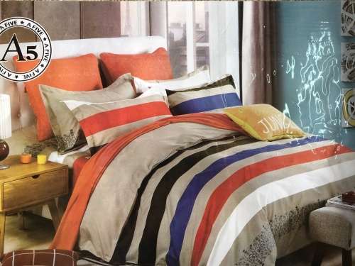 6 PIECE QUEEN SIZE COTTON FEEL DUVET COVER SET A MUST HAVE