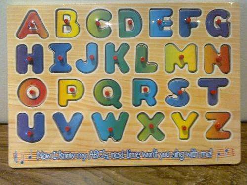 WOODEN ALPHABET PUZZEL!!!!!!!