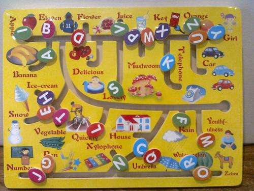 WOODEN ALPHABET PUZZEL GAME!!!!!!!