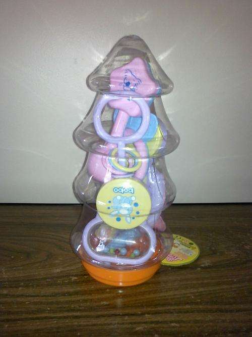 BABY RATTLES , COMES 6 IN A CONTAINER WITH HANDELS FOR ESSY CARRING!!!!! A GREAT GIFT!!!