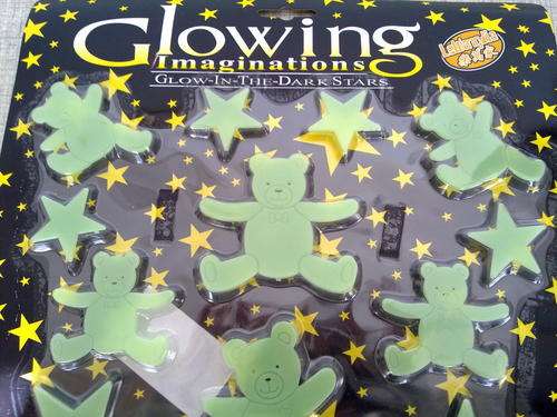 GLOW IN THE DARK STARS & TEDDYS, COMES 12 IN A  PACK A MUST HAVE!!!!!!!!!!!