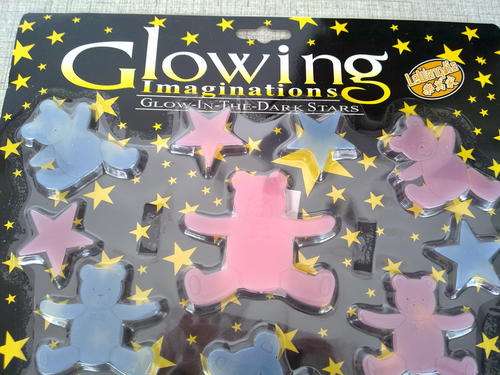 GLOW IN THE DARK STARS & TEDDYS, COMES 12 IN A  PACK A MUST HAVE!!!!!!!!!!!