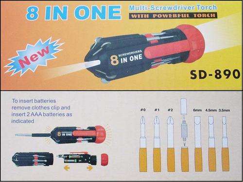 8 IN 1 MULTI-SCREWDRIVER TORCH A MUST HAVE FOR ALL!!!!!!!!!!!