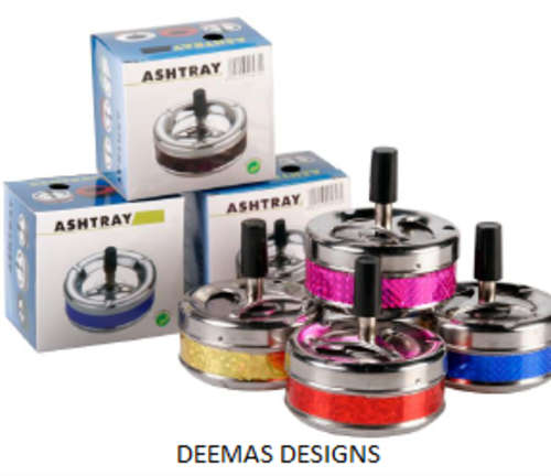 ASHTRAY SPIN MATAL, LOOKS GREAT IN ANY HOME!!!!!!!!!!!!!!!