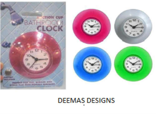 SUCTION CUP BATHROOM CLOCK!!!!!!!! A MUST HAVE!!!!