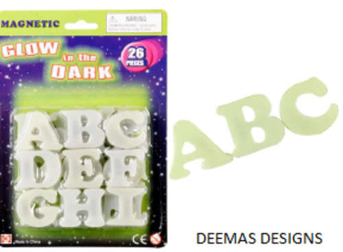 26PC GLOW IN THE DARK ABC MAGNETIC SET FUN AND EDUCATIONAL!!!!!!!!!!!