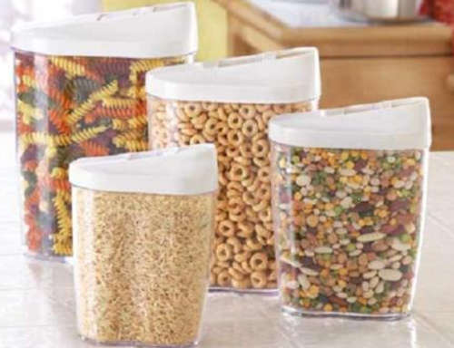 8-PIECE CONTAINER SET WITH EASY POUR LIDS!!!!!!!!!! A GREAT GIFT