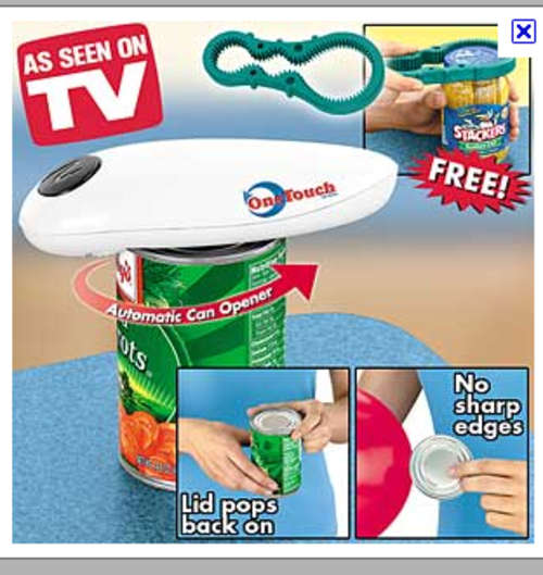 ONE TOUCH CAN OPENER WITH FREE GRIP MATE JAR OPENER!!!! AS SEEN ON TV