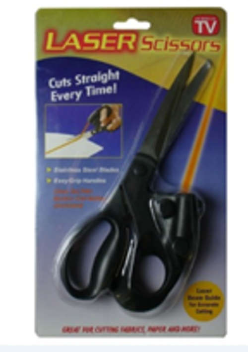 LASER SCISSORS AS SEEN ON TV!!!!!!!!!! CUT STRAIGHT EVERY TIME!!!!!