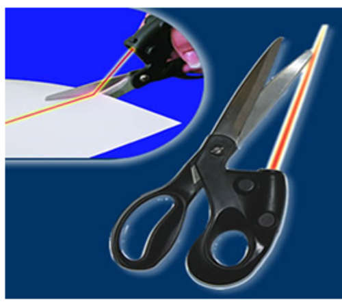 LASER SCISSORS AS SEEN ON TV!!!!!!!!!! CUT STRAIGHT EVERY TIME!!!!!