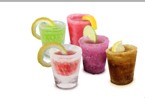 ICE SHOT GLASSES FILL FREEZE & SERVE TRAY OF 12!!!!!!!!
