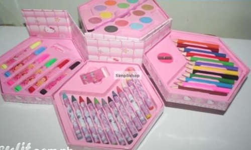HELLO KITTY 46 PIECE ART SET A MUST HAVE!!!!!!!!!!!!!!