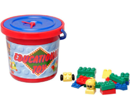 EDUCATIONAL AND FUN BUCKET OF BLOCKS !!!!!!