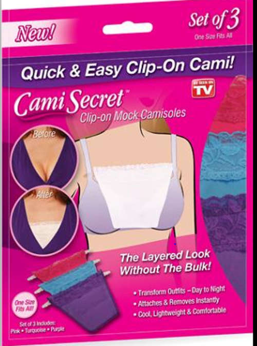 Secret Clip On Cami - PACK OF 3!!!  A MUST HAVE!!!!!!