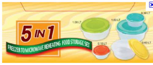 5IN1 FREEZER TO MICROWAVE REHEATING SET!!!!!!!!!!