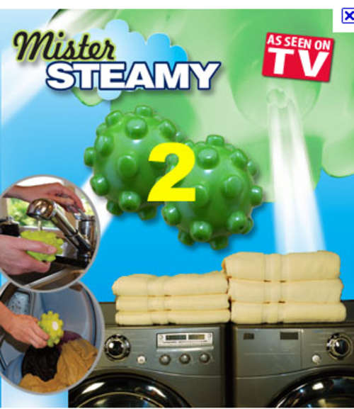 MISTER STEAMY REVOLUTIONARY DRYER BALL PACK OF 2!!!!!!!!! AS SEEN ON TV