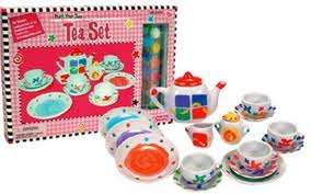 PAINT YOUR OWN 19 PIECE TEA SET!!!!!!!!!! LOTS OF FUN A MUST HAVE!!!!