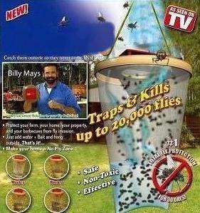 FLIES AWAY TRAPS & KILLS UP TO 20000 FLIES!!!!! AS SEEN ON TV