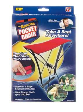 TAKE A SEAT ANYWHERE - The Chair That Fits in Your Pocket!!!!!!! AS SEEN ON TV