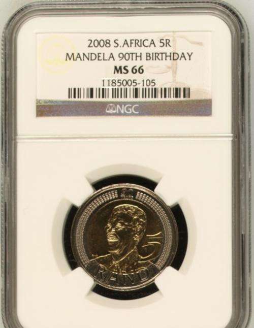 2008 90th Mandela Birthday R5 MS66 - Free Shipping ***Start at R170***