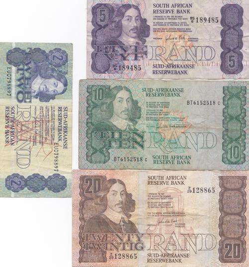 Lot of de Kock bank notes.