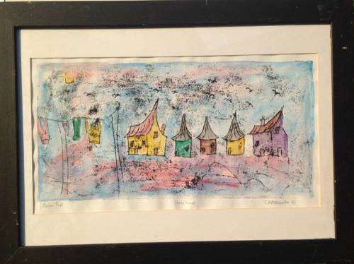 WOW!! TM MAFENUKA ART WORK HOMELAND WATERCOLOUR MONOPRINT