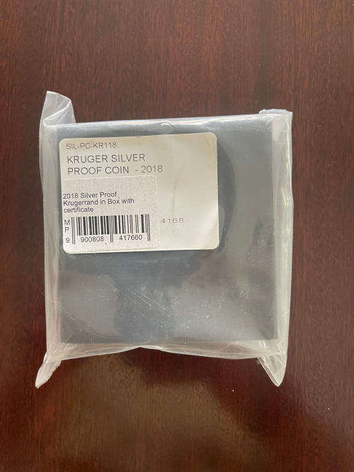 2018 Silver Proof Krugerrand (Cert-4168) 1 oz