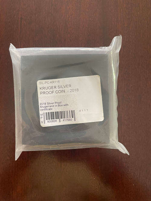 2018 Silver Proof Krugerrand (Cert-4111) 1 oz
