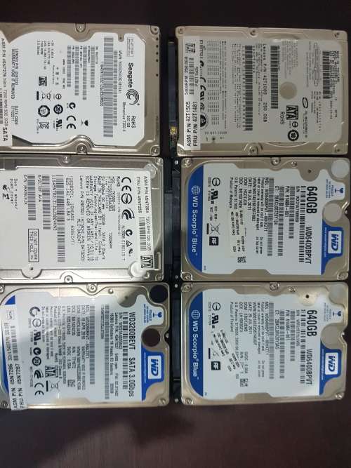 6 hard drives