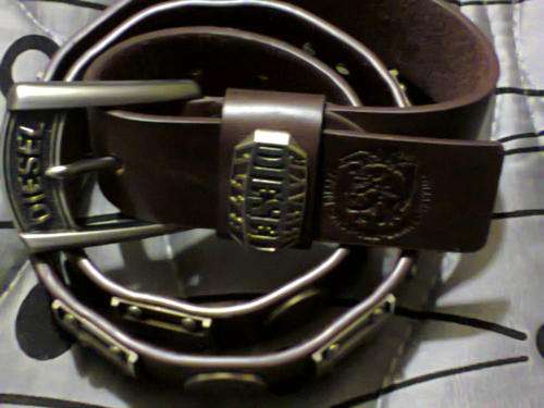 DIESEL MEN'S LEATHER BELT (BROWN)