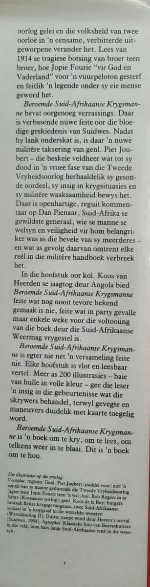 Beroemde Suid-Afrikaanse Krygsmanne - Author: Leopold Scholtz