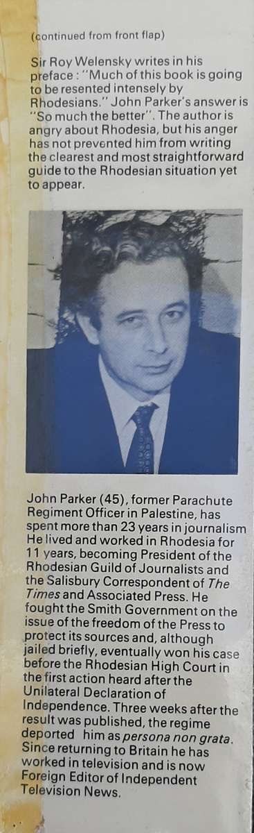 Rhodesia: Little White Island - Author: John Parker