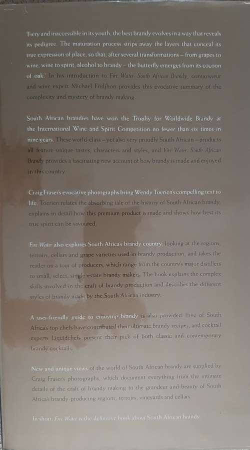 Fire Water: South African Brandy - Editor: Robyn Alexander