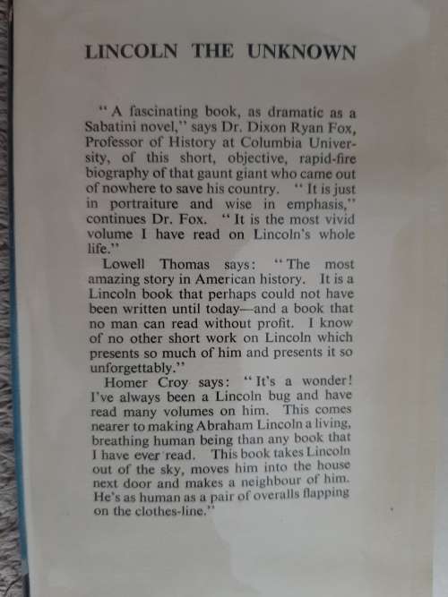 Lincoln The Unknown - Author: Dale Carnegie