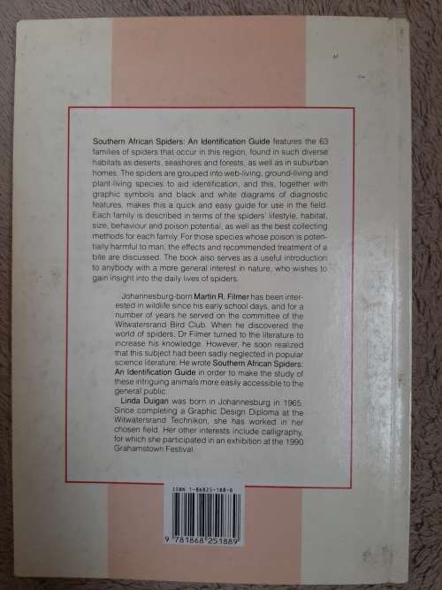 Southern African Spiders:An Identification Guide - Author: Martin R. Filmer