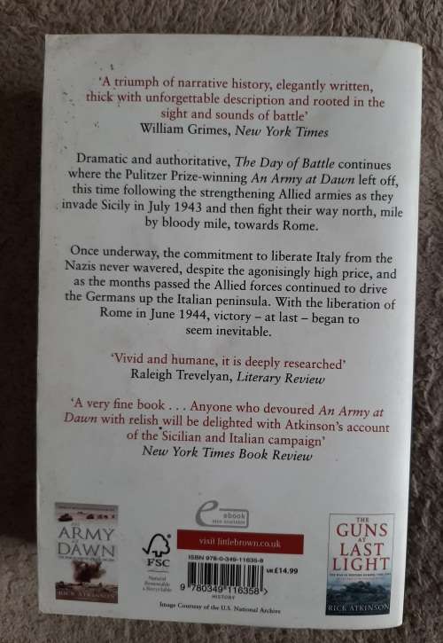 The Day of Battle:The war in Sicily and Italy 1943-1944 - Author: Rick Atkinson