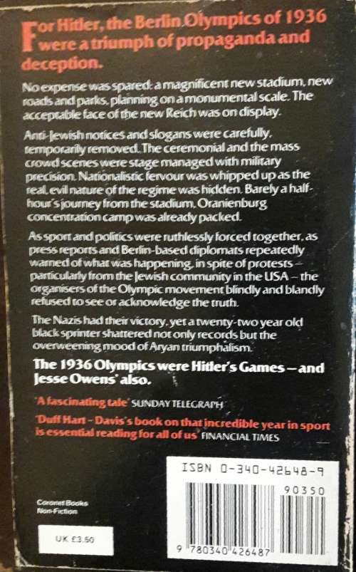 Hitler`s Olympics - Duff Hart-Davis