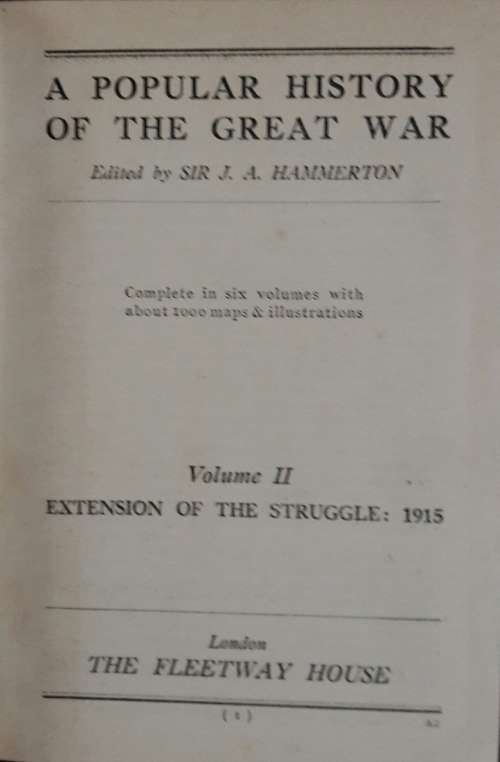 A Popular History of the Great War - Sold as a Set