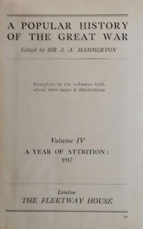 A Popular History of the Great War - Sold as a Set