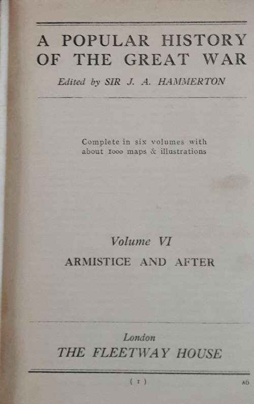 A Popular History of the Great War - Sold as a Set