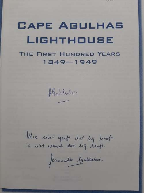 Cape Agulhas 1849-1949 - Author: Jeanette Grobbelaar