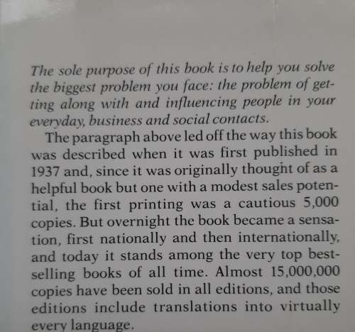 How to Win Friends & Influnce People - Author: Dale Carnegie
