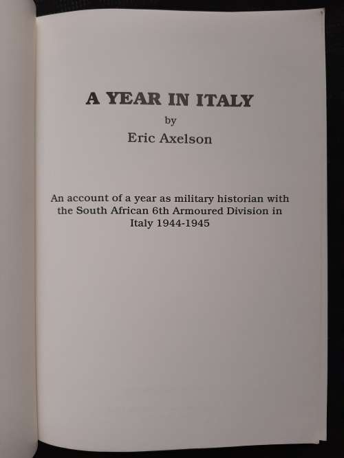 A Year In Italy - Author: Eric Axelson