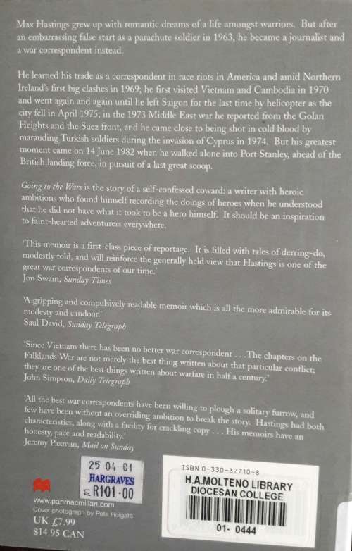 Going To The Wars - Max Hastings