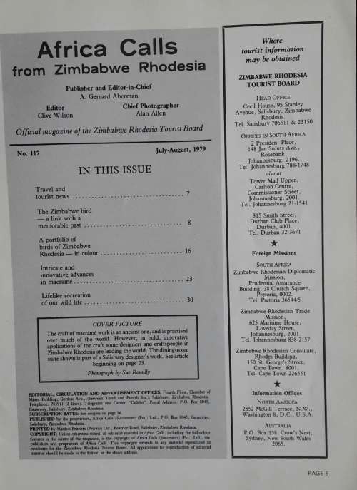 Africa Calls - Publishher and Editior-in Chief