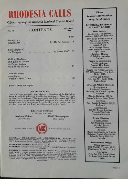 Rhodesia Calls - Nov/Dec 1969