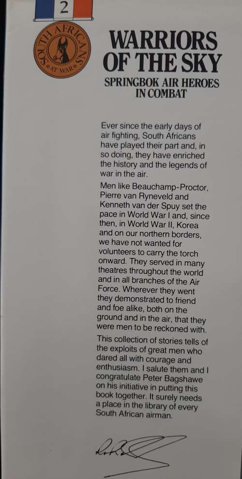 Warriors of the Sky: Springbok Air Heroes in Combat By Peter Bagshawe